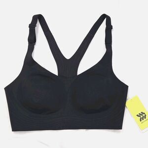 All In Motion High Support Sports Bra Black S Adjustable Straps NWT